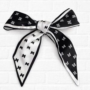 Black and White Reversible Butterfly Twilly